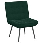 vidaXL Chaise de relaxation vert foncé 64x74x84 cm velours
