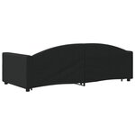 vidaXL Lit de jour avec gigogne et tiroirs noir 90x200 cm tissu