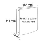 Classeur rembordé PVC 4 anneaux 30mm - A4 maxi 24x32cm - Coloris Aléatoire x 10 EXACOMPTA