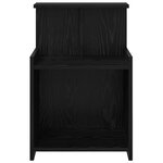 vidaXL Meuble de nuit en chêne noir - 40 x 35 x 60 cm - Bois d'ingénierie