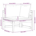 vidaXL Canapé d'angle avec coussins gris foncé Bois d'acacia solide