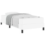 vidaXL Cadre de lit avec matelas Blanc pur 100 x 200 cm tissu