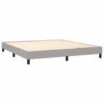 vidaXL Sommier à lattes de lit avec matelas Gris clair 180x200cm Tissu