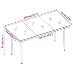 vidaXL Ensemble à manger de jardin coussins 5 Pièces Résine tressée Verre