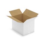 Caisse carton blanche simple cannelure raja 43x30x30 cm (lot de 25)