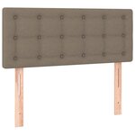 vidaXL Sommier à lattes de lit avec matelas Taupe 80x200 cm Tissu