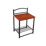 Table de chevet en metal et en bois