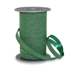 Bolduc poly glitter 100-m-bobine 10 mm vert foncé