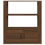 vidaXL Buffet Chêne marron 80x30x90 cm Bois d'ingénierie