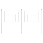 vidaXL Tête de lit métal blanc 160 cm