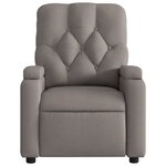 vidaXL Fauteuil inclinable électrique Taupe Tissu
