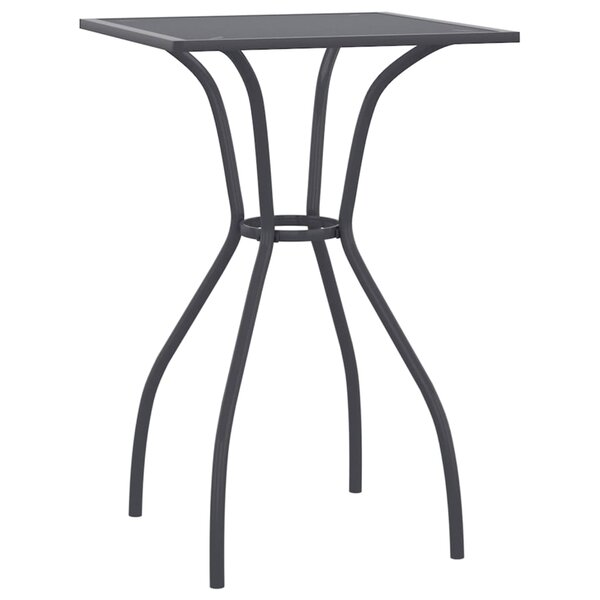 vidaXL Table de jardin anthracite 50x50x72 cm treillis d'acier