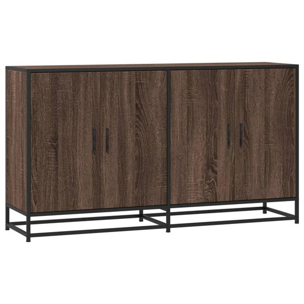 vidaXL Buffet chêne marron 134x35x76 cm bois d'ingénierie
