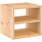 Cube de rangement en pin massif dinamic tablette intermédiaire