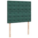 vidaXL Sommier à lattes de lit avec matelas vert foncé 120x190 cm