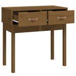 vidaXL Table console Marron miel 76 5x40x75 cm Bois massif de pin