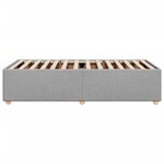 vidaXL Cadre de lit Gris clair 100x200 cm Tissu