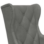 vidaXL Fauteuil Gris foncé Velours