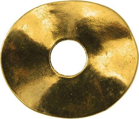 Anneau donut ovale métal 40x35 mm Doré