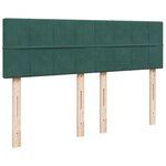 vidaXL Sommier à lattes de lit et matelas Vert foncé 160x200cm Velours