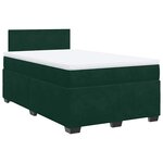 vidaXL Sommier à lattes de lit avec matelas vert foncé 120x190 cm