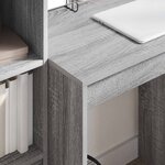vidaXL Bureau avec tiroir avec étagère avec stockage 2 Pièces Gris Sonoma