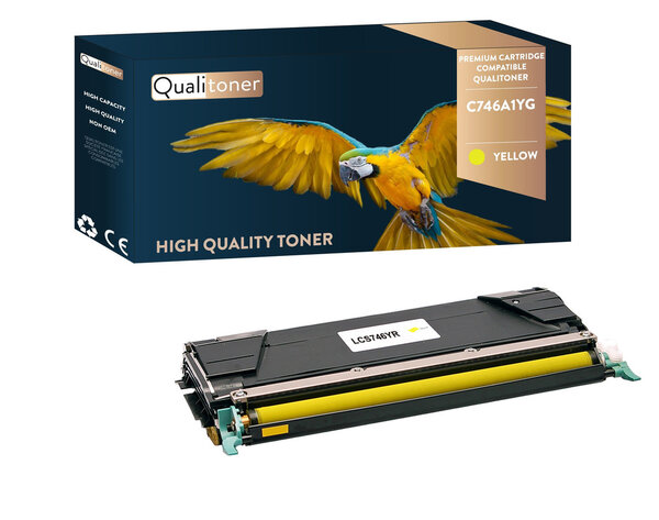 Qualitoner x1 toner c746a1yg jaune compatible pour lexmark