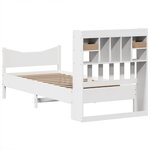 vidaXL Cadre de lit sans matelas blanc 90x190 cm bois de pin massif