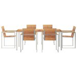 vidaXL Ensemble de salle à manger pour jardin 7 Pièces