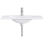 vidaXL Lavabo de salle de bains Chrome 81 x 40 x 17 5 cm métal