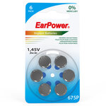 Piles auditives earpower 675 implant cochléaire  20 plaquettes