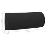 vidaXL Appui-tête de chaise longue Noir 40x7 5x15 cm Textilène