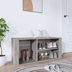 vidaXL Armoire à chaussures Sonoma gris 100x35x45 cm Bois d'ingénierie