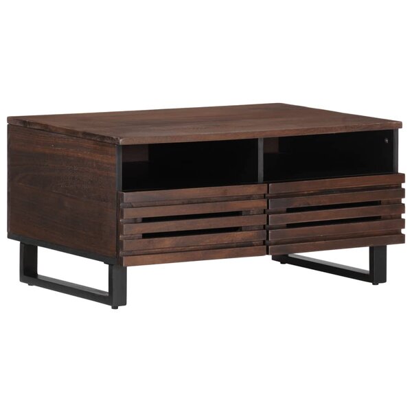 vidaXL Table basse marron 80x55x40 cm bois de massif manguier