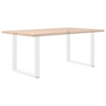 vidaXL Pieds de table à manger en U 2 pièces Blanc 90 x (72-73) cm Acier