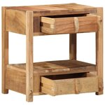 vidaXL Table d'appoint Marron 43 x 32 x 46 cm Bois Recyclé Solide