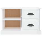 vidaXL Meuble TV blanc brillant 73x35 5x47 5 cm bois d'ingénierie