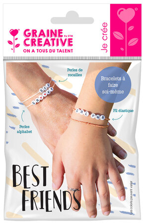 Kit bracelets perles rocailles Alphabet Best Friends