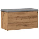 vidaXL Banc de rangement chêne artisanal 82x42x45 cm bois d'ingénierie