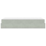 vidaXL Cadre de lit avec matelas Gris clair 100 x 200 cm Velours