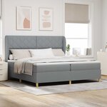 vidaXL Lit à ressorts avec matelas gris foncé 90x190 cm Gris clair