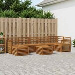 vidaXL Ensemble de canapés d'extérieur 7 Pièces Naturel