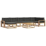 vidaXL Ensemble de canapés d'extérieur 8 pc Blanc et anthracite