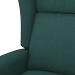 vidaXL Fauteuil inclinable électrique à oreilles vert foncé tissu
