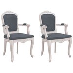 vidaXL Chaises à manger lot de 2 gris foncé 62x59 5x100 5 cm velours