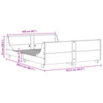 vidaXL Cadre de lit sans matelas cire marron 160x200cm bois pin massif