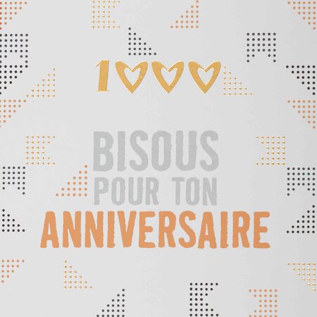 Carte anniversaire 1000 bisous - draeger paris