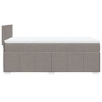 vidaXL Sommier à lattes de lit avec matelas Taupe 90x200 cm Tissu
