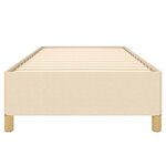 vidaXL Cadre de lit sans matelas crème 100x200 cm tissu