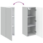 vidaXL Armoire Murale 33 x 34 5 x 90 cm Bois d'ingénierie Blanc